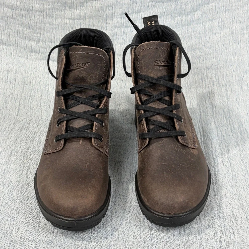 Blundstone 162 Lace Up Boots‎ Rustic Brown Leather Mens 4 Womens 6 B# 001157